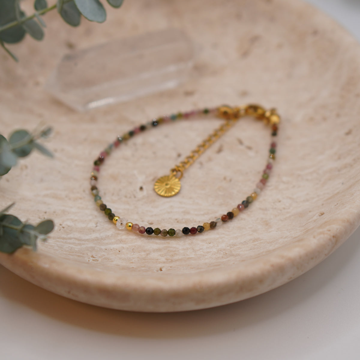 EMINA · Turmalin & Herkimer Diamant Armband