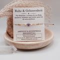 RUHE & GELASSENHEIT • Amethyst, Mondstein & Bergkristall Armband