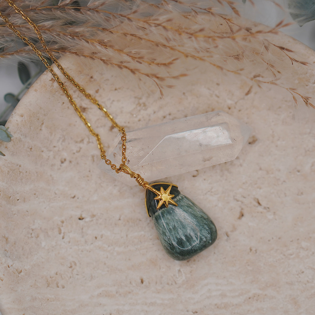 ALEVA • Moosachat Amulett EINZELSTÜCK