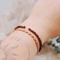 SAVÉA • Granat & Herkimer Diamant Armband