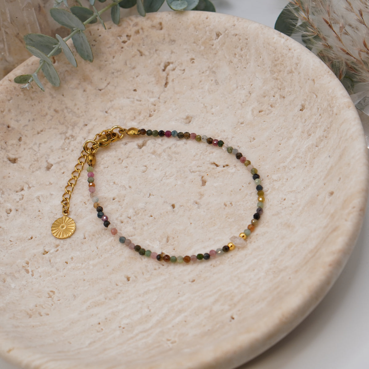 EMINA · Turmalin & Herkimer Diamant Armband