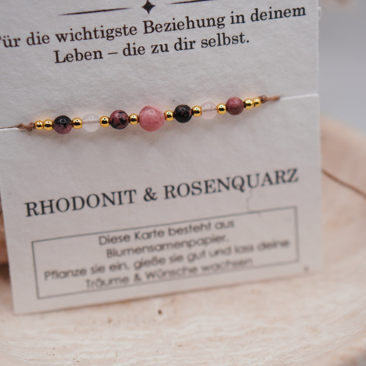 SELBSTLIEBE • Rosenquarz & Rhodonit Armband